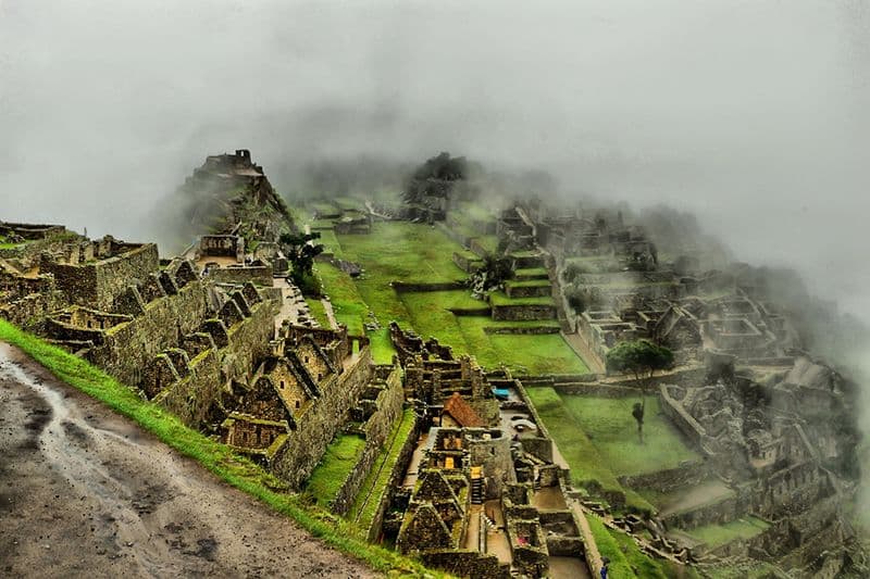 Machu Picchu during the rainy season Machu Picchu during the rainy season