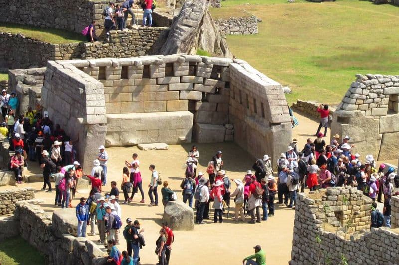 Influx of tourists in high season Influx of tourists in high season